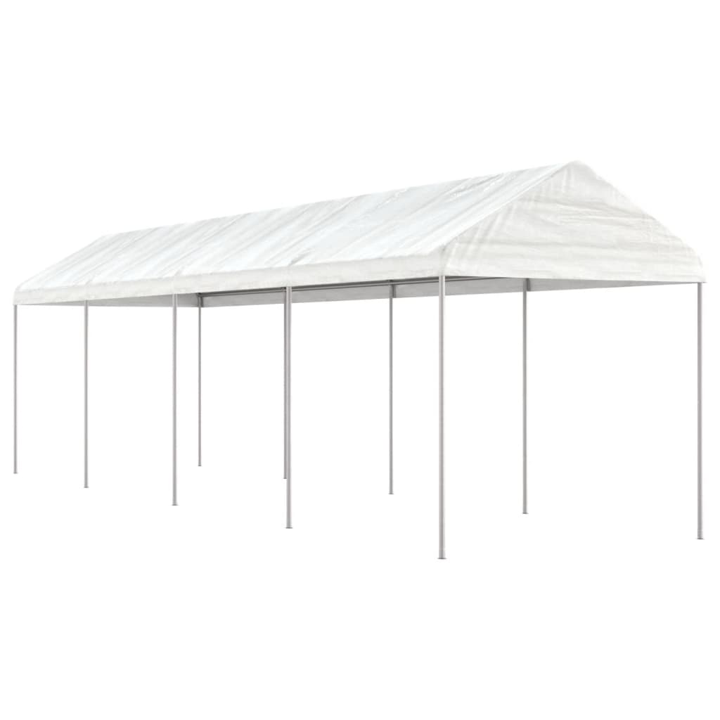 Prieel met dak 8,92x2,28x2,69 m polyetheen wit Partytenten & prieëlen | Creëer jouw Trendy Thuis | Gratis bezorgd & Retour | Trendy.nl