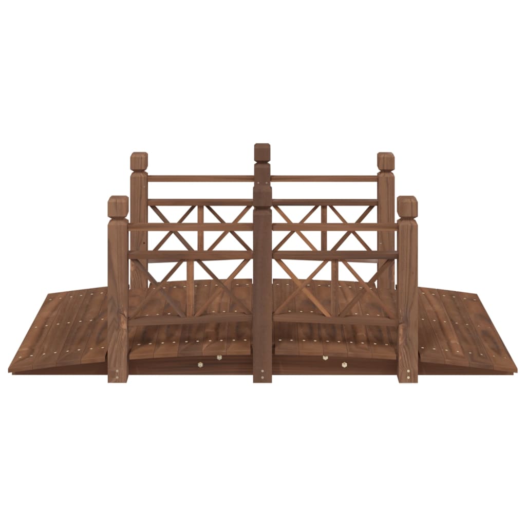 Tuinbrug met leuningen 150x67x56 cm massief vurenhout Tuinbruggen | Creëer jouw Trendy Thuis | Gratis bezorgd & Retour | Trendy.nl