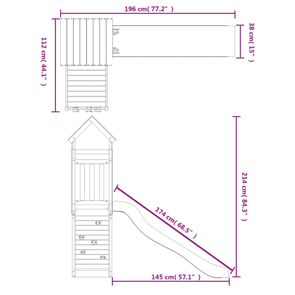 Speelhuis massief grenenhout Speeltoestellen | Creëer jouw Trendy Thuis | Gratis bezorgd & Retour | Trendy.nl