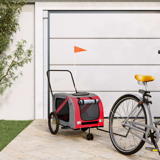 Hondenfietstrailer oxford stof en ijzer oranje en grijs Wagens | Creëer jouw Trendy Thuis | Gratis bezorgd & Retour | Trendy.nl