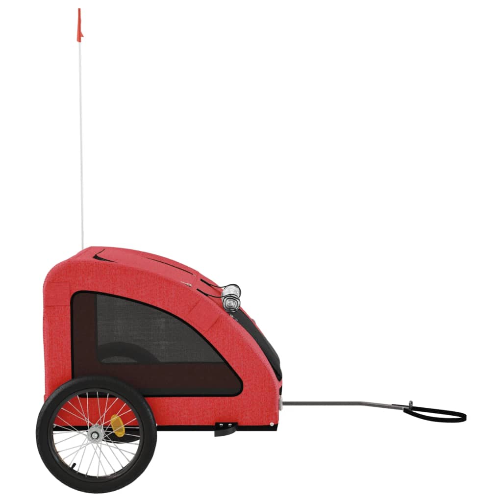 Hondenfietstrailer oxford stof en ijzer rood Wagens | Creëer jouw Trendy Thuis | Gratis bezorgd & Retour | Trendy.nl