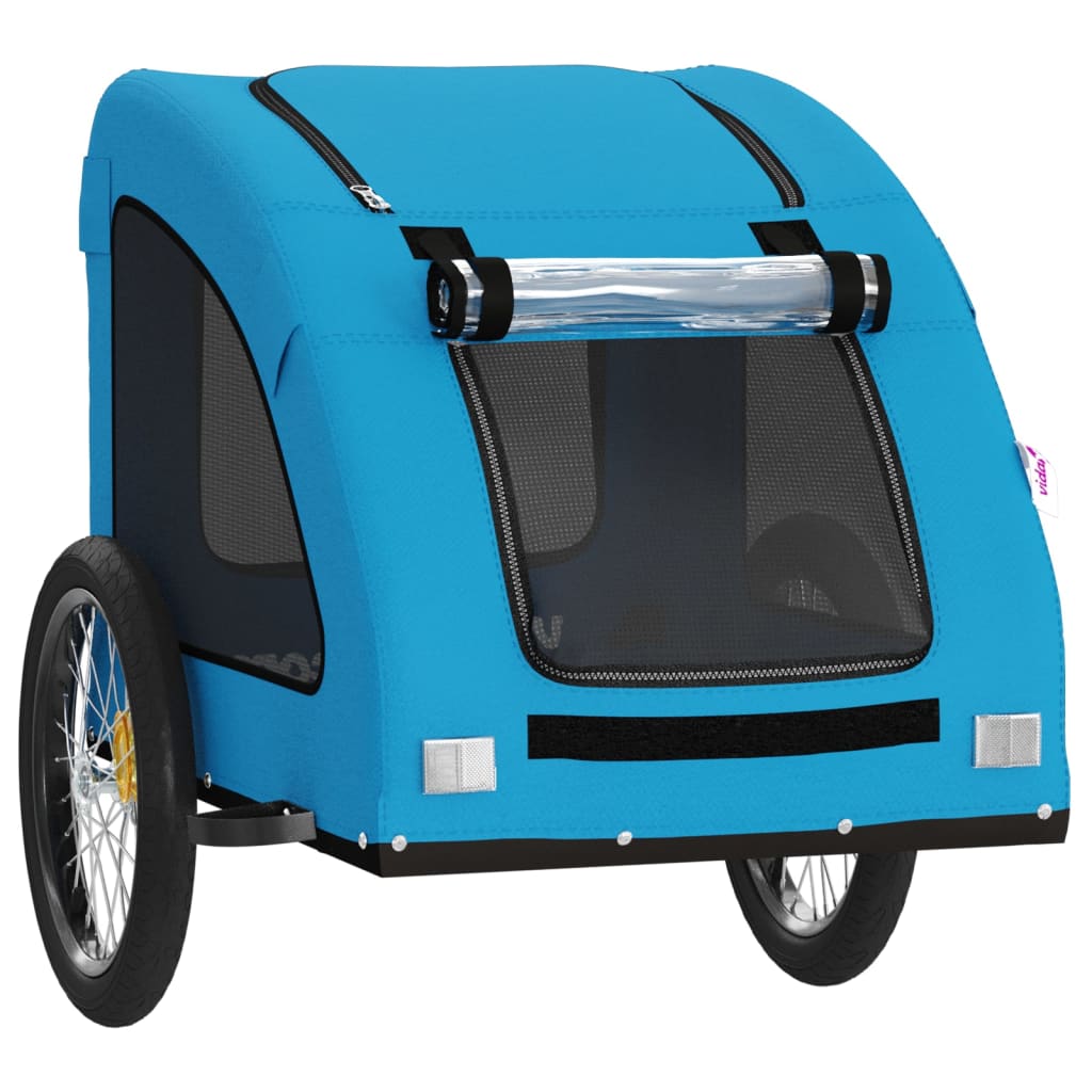 Hondenfietstrailer oxford stof en ijzer blauw Wagens | Creëer jouw Trendy Thuis | Gratis bezorgd & Retour | Trendy.nl