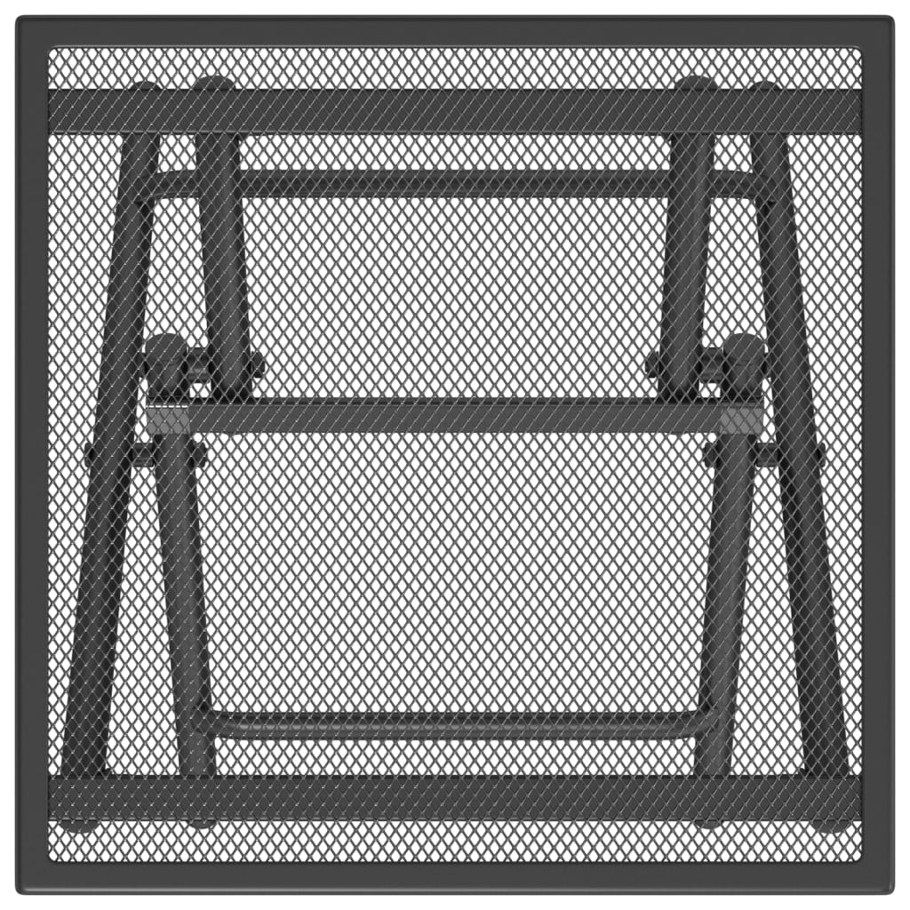 Tuintafel 38x38x38 cm staalgaas antracietkleurig