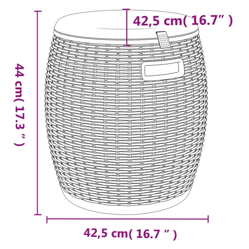 Tuinbox 4-in-1 polypropeen zwart Opbergboxen voor buiten | Creëer jouw Trendy Thuis | Gratis bezorgd & Retour | Trendy.nl