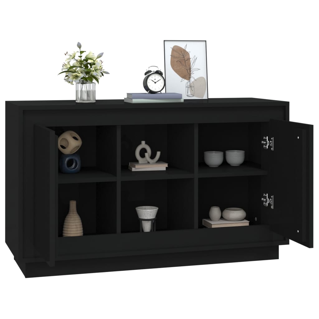 Dressoir 102x35x60 cm bewerkt hout zwart Dressoirs & buffetkasten | Creëer jouw Trendy Thuis | Gratis bezorgd & Retour | Trendy.nl