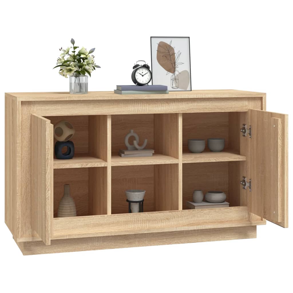 Dressoir 102x35x60 cm bewerkt hout sonoma eikenkleurig Dressoirs & buffetkasten | Creëer jouw Trendy Thuis | Gratis bezorgd & Retour | Trendy.nl