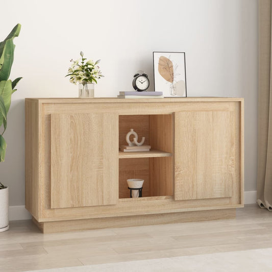 Dressoir 102x35x60 cm bewerkt hout sonoma eikenkleurig Dressoirs & buffetkasten | Creëer jouw Trendy Thuis | Gratis bezorgd & Retour | Trendy.nl