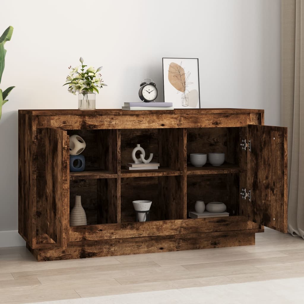 Dressoir 102x35x60 cm bewerkt hout gerookt eikenkleurig Dressoirs & buffetkasten | Creëer jouw Trendy Thuis | Gratis bezorgd & Retour | Trendy.nl