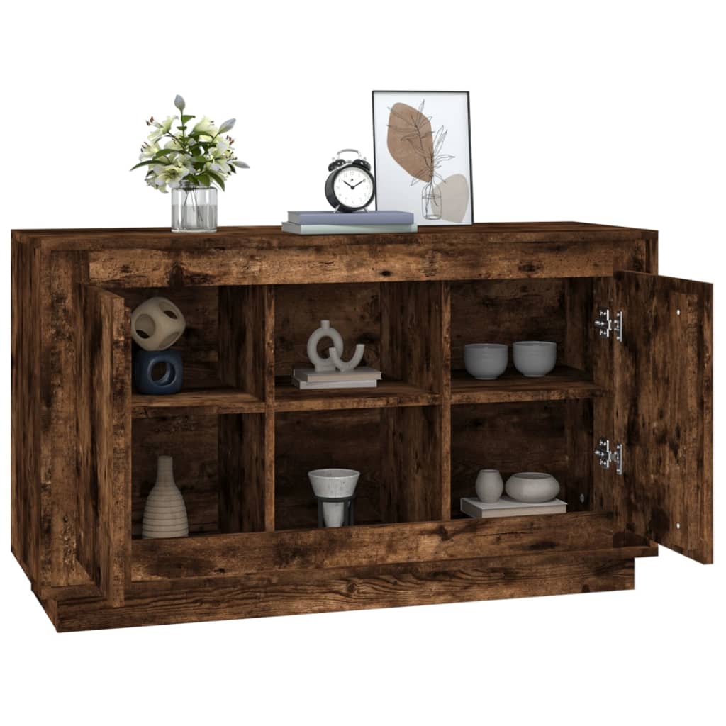 Dressoir 102x35x60 cm bewerkt hout gerookt eikenkleurig Dressoirs & buffetkasten | Creëer jouw Trendy Thuis | Gratis bezorgd & Retour | Trendy.nl