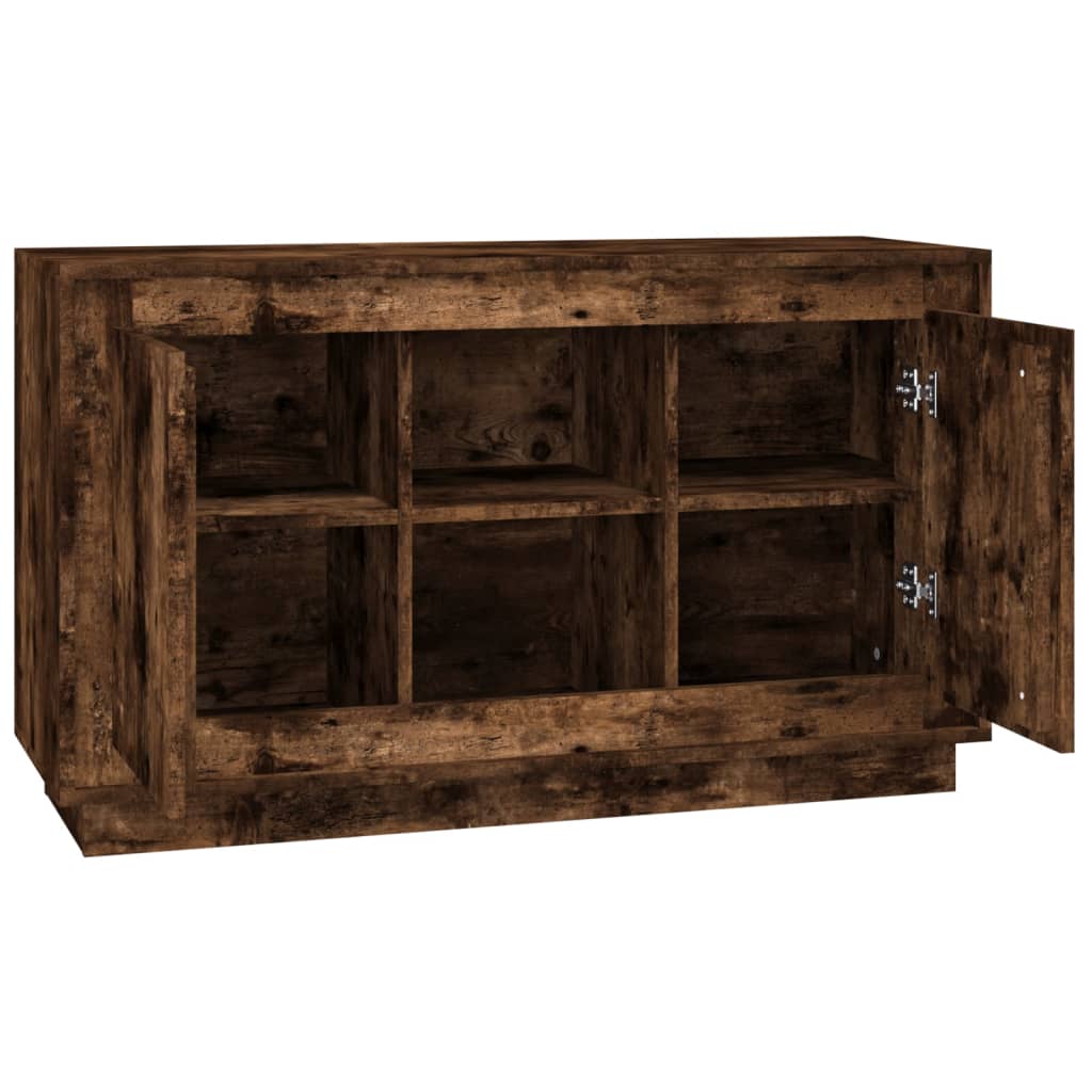 Dressoir 102x35x60 cm bewerkt hout gerookt eikenkleurig Dressoirs & buffetkasten | Creëer jouw Trendy Thuis | Gratis bezorgd & Retour | Trendy.nl