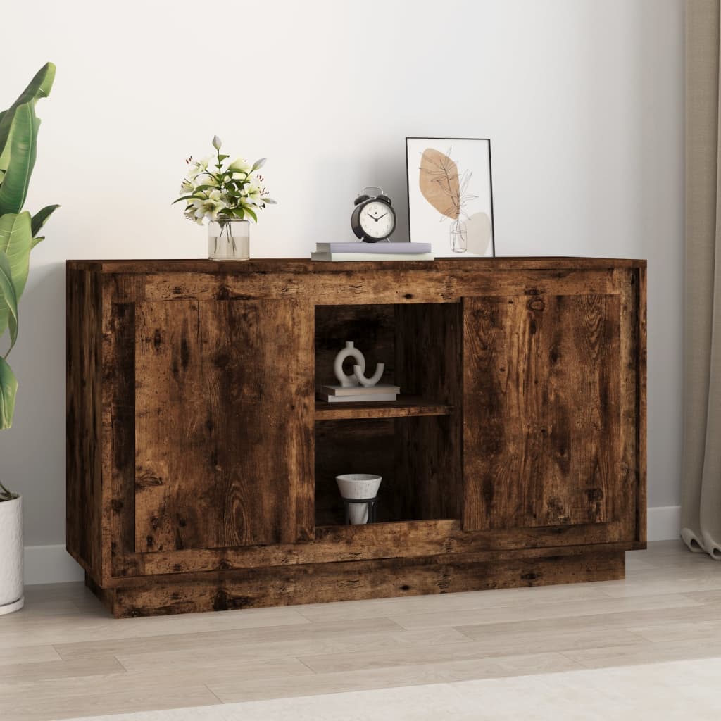 Dressoir 102x35x60 cm bewerkt hout gerookt eikenkleurig Dressoirs & buffetkasten | Creëer jouw Trendy Thuis | Gratis bezorgd & Retour | Trendy.nl