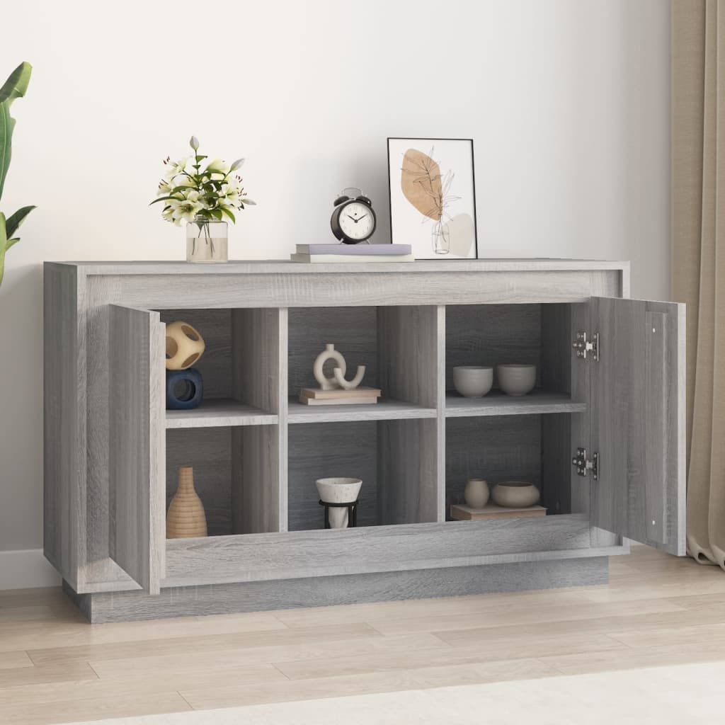 Dressoir 102x35x60 cm bewerkt hout grijs sonoma eikenkleurig Dressoirs & buffetkasten | Creëer jouw Trendy Thuis | Gratis bezorgd & Retour | Trendy.nl