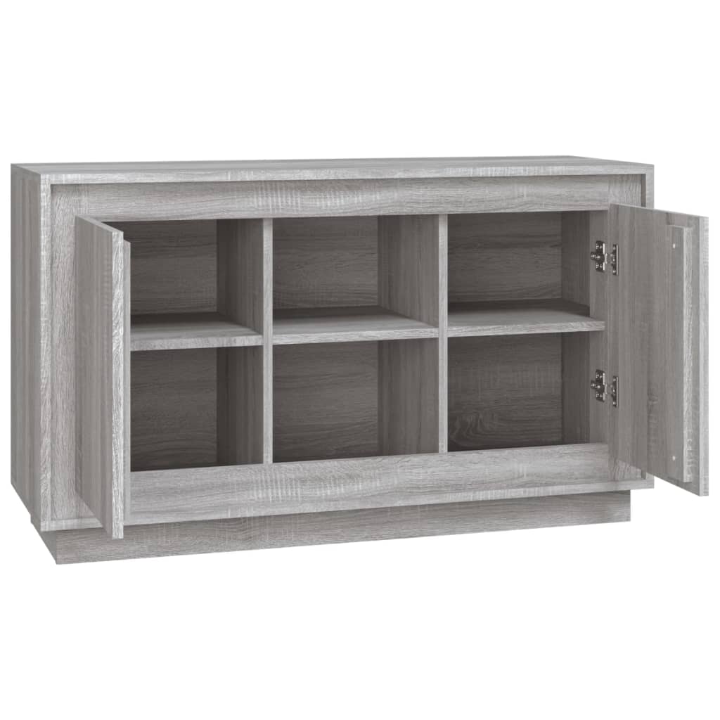 Dressoir 102x35x60 cm bewerkt hout grijs sonoma eikenkleurig Dressoirs & buffetkasten | Creëer jouw Trendy Thuis | Gratis bezorgd & Retour | Trendy.nl