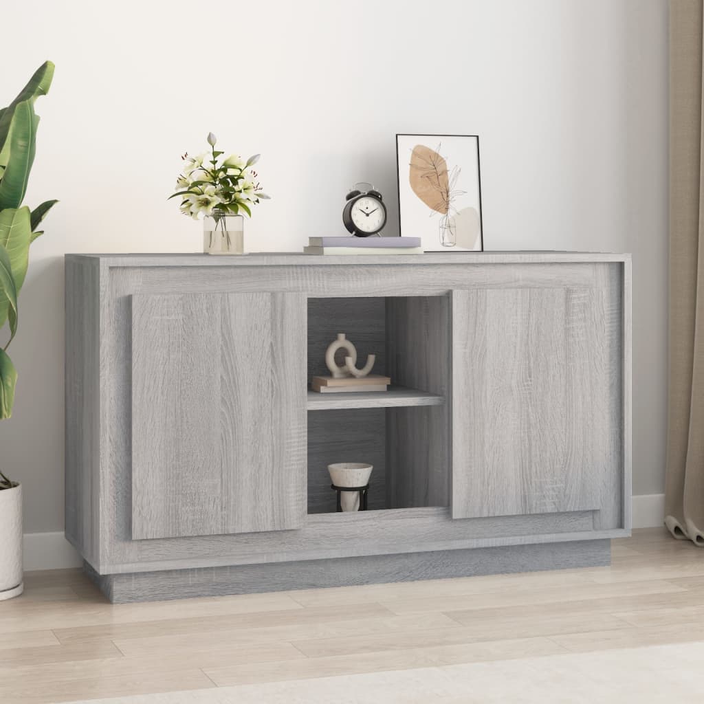 Dressoir 102x35x60 cm bewerkt hout grijs sonoma eikenkleurig Dressoirs & buffetkasten | Creëer jouw Trendy Thuis | Gratis bezorgd & Retour | Trendy.nl