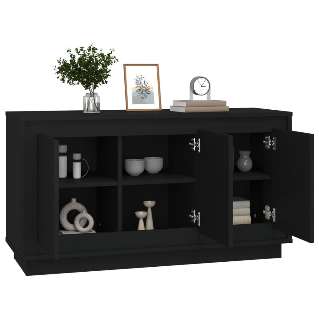 Dressoir 102x35x55 cm bewerkt hout zwart Dressoirs & buffetkasten | Creëer jouw Trendy Thuis | Gratis bezorgd & Retour | Trendy.nl