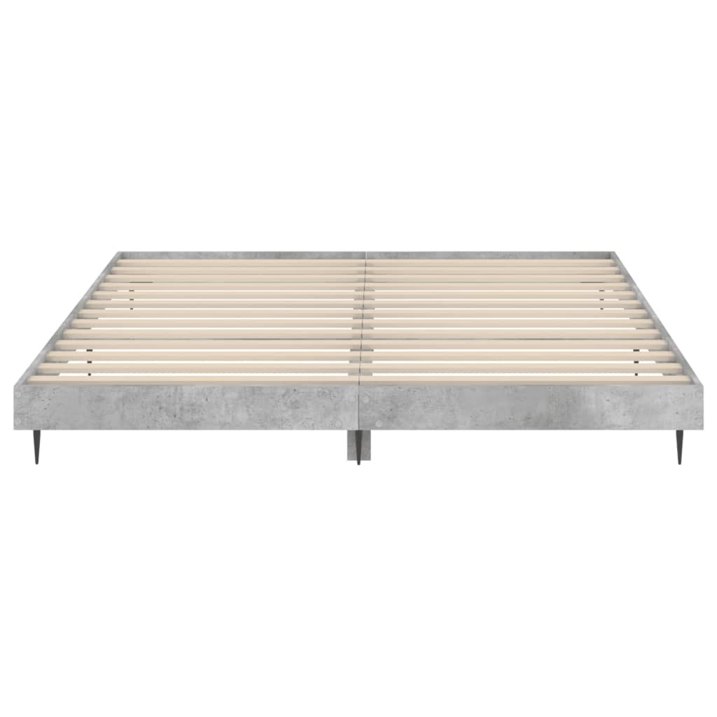 Bedframe bewerkt hout betongrijs 200x200 cm Bedden & bedframes | Creëer jouw Trendy Thuis | Gratis bezorgd & Retour | Trendy.nl