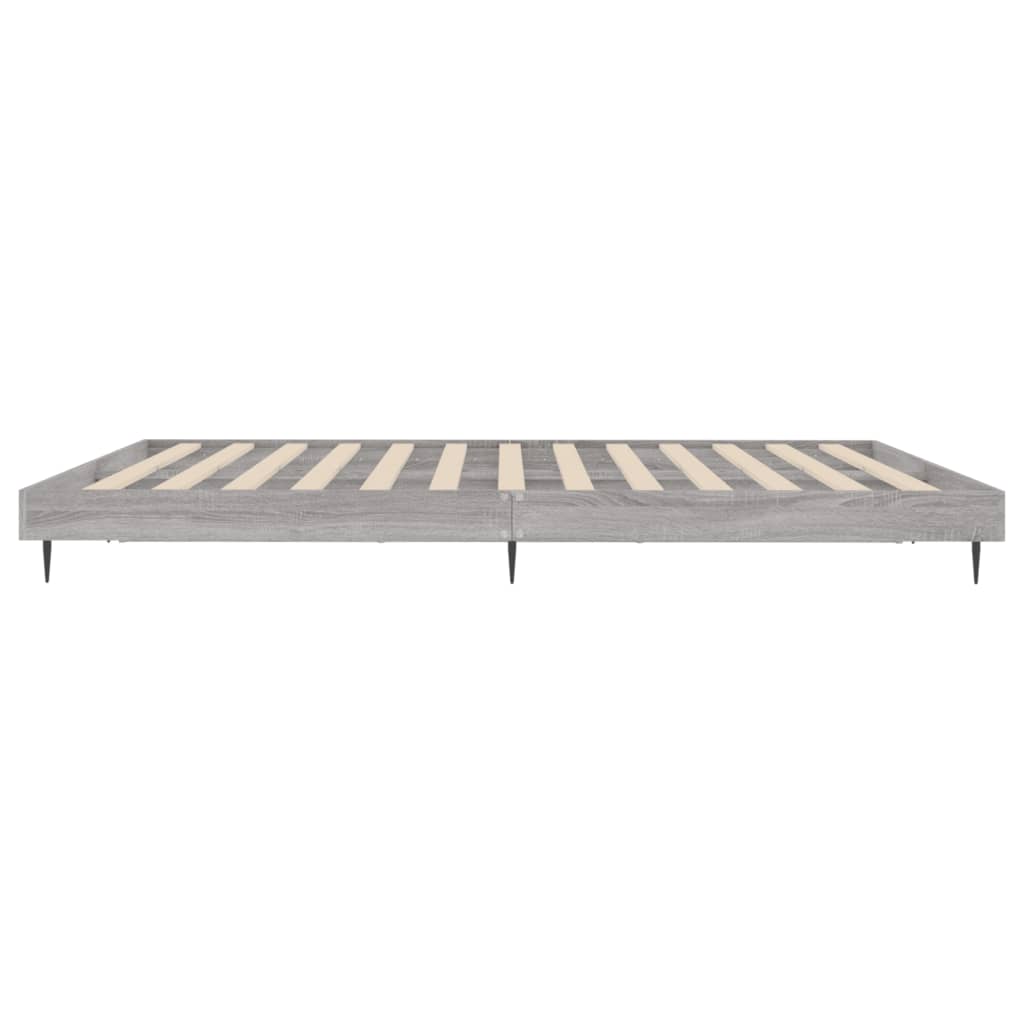 Bedframe bewerkt hout grijs sonoma eikenkleurig 200x200 cm Bedden & bedframes | Creëer jouw Trendy Thuis | Gratis bezorgd & Retour | Trendy.nl