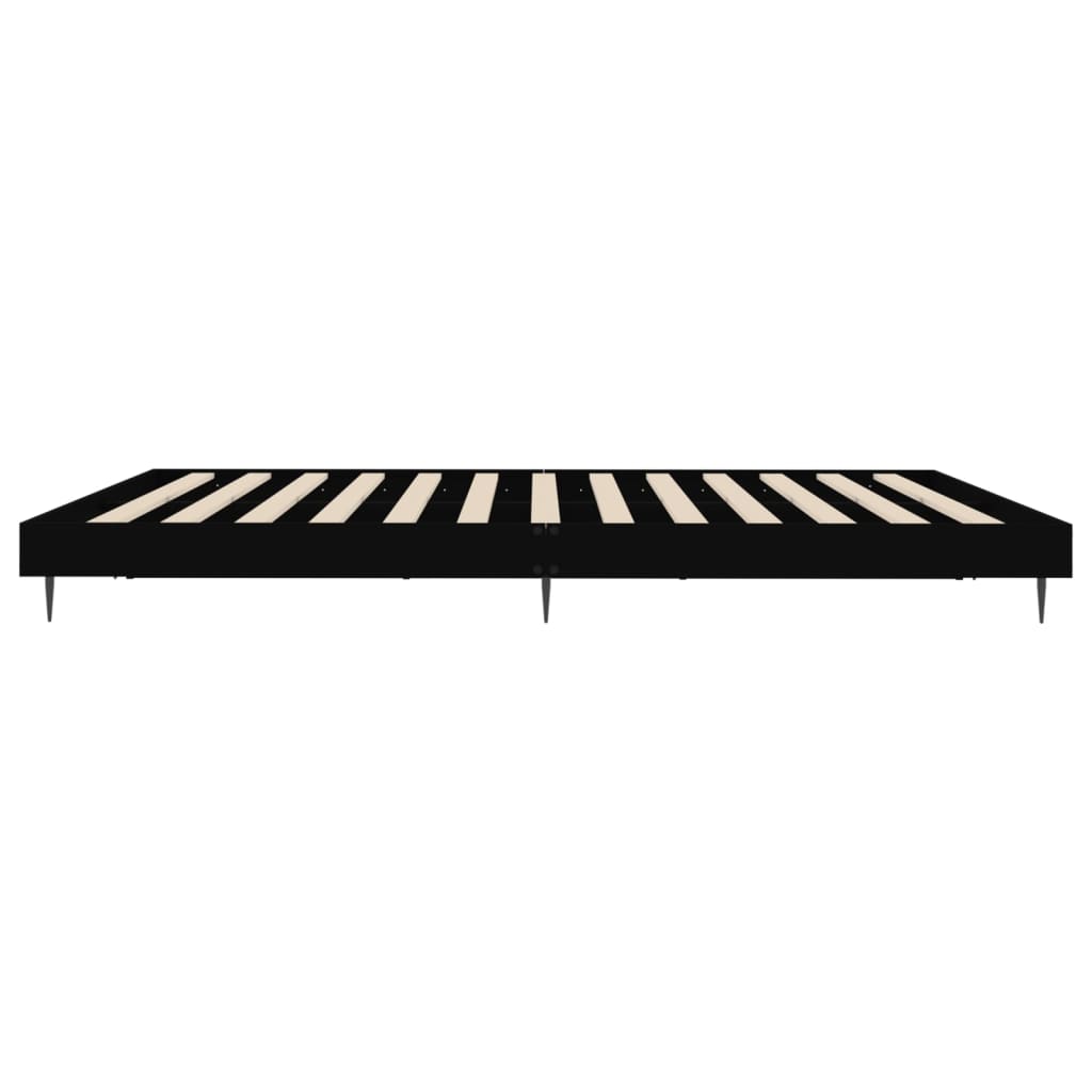 Bedframe bewerkt hout zwart 180x200 cm Bedden & bedframes | Creëer jouw Trendy Thuis | Gratis bezorgd & Retour | Trendy.nl