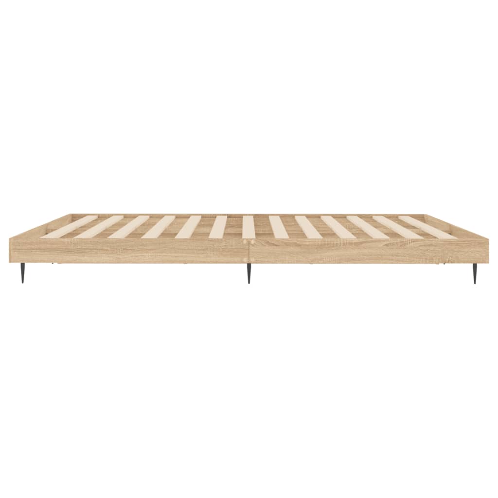 Bedframe bewerkt hout sonoma eikenkleurig 180x200 cm Bedden & bedframes | Creëer jouw Trendy Thuis | Gratis bezorgd & Retour | Trendy.nl