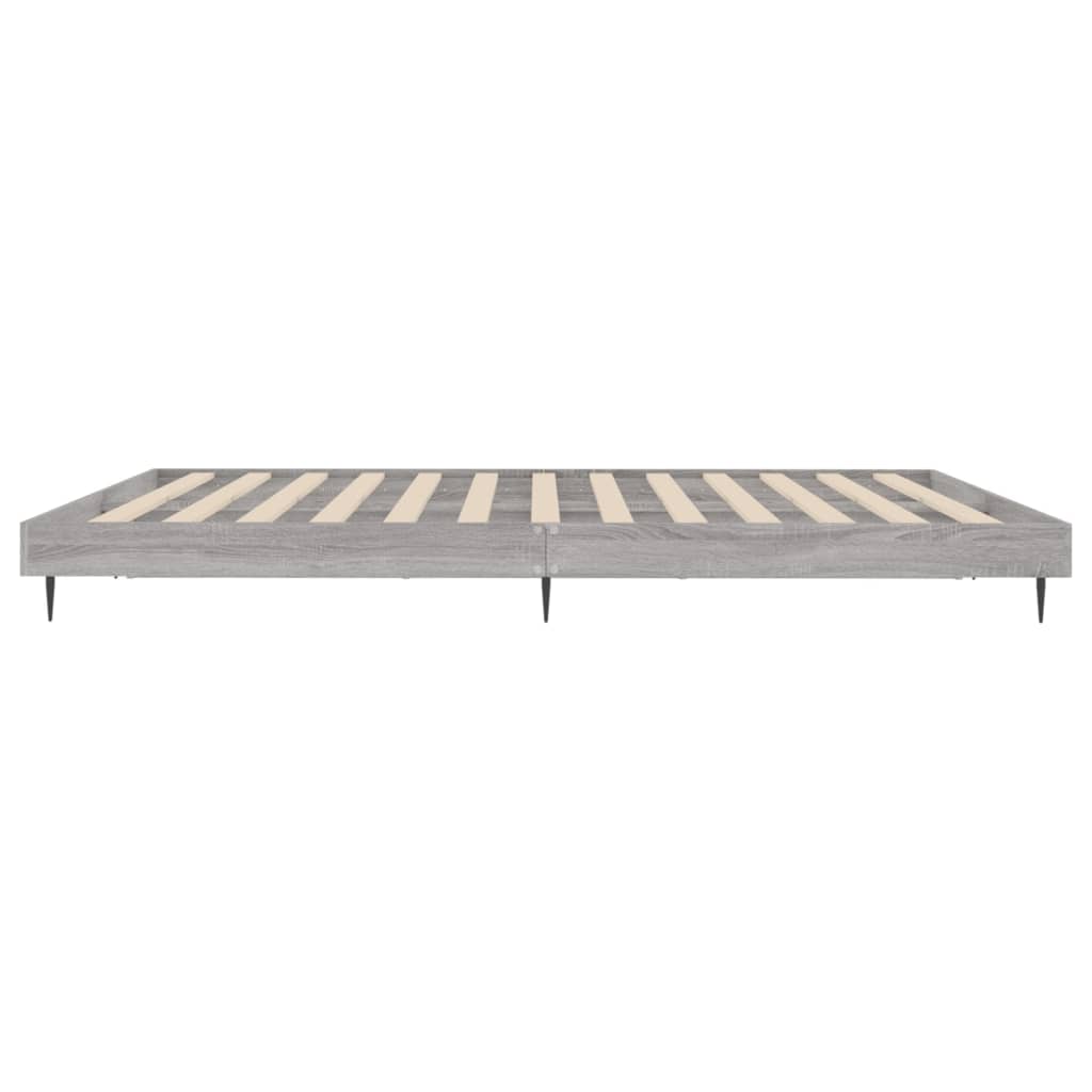 Bedframe bewerkt hout grijs sonoma eikenkleurig 180x200 cm Bedden & bedframes | Creëer jouw Trendy Thuis | Gratis bezorgd & Retour | Trendy.nl