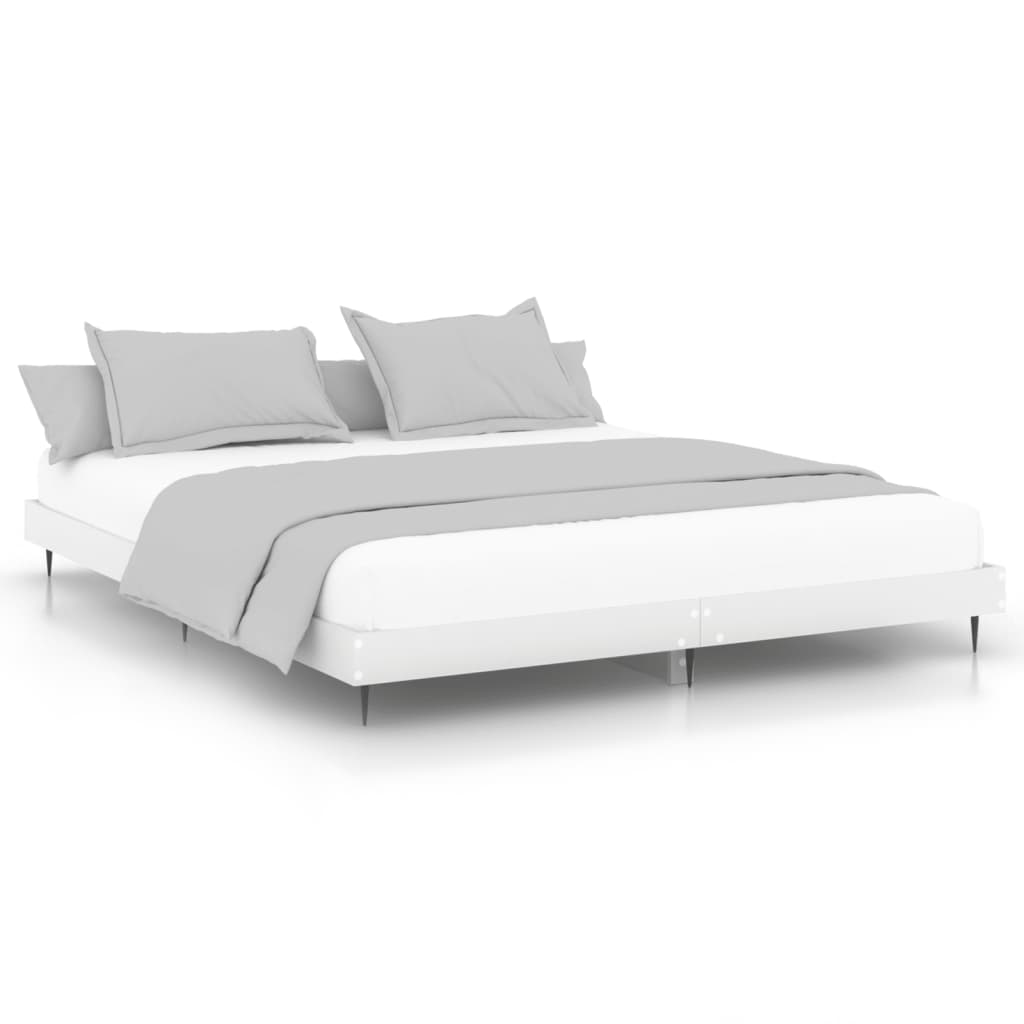 Stijlvol en duurzaam bedframe wit bewerkt hout - 160x200 cm voor een harmonieuze slaapkamer Bedden & bedframes | Creëer jouw Trendy Thuis | Gratis bezorgd & Retour | Trendy.nl