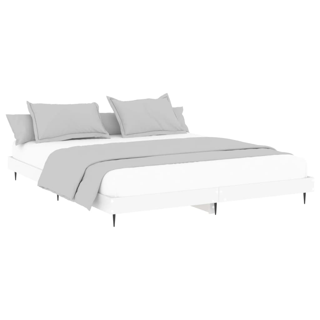 Stijlvol en duurzaam bedframe wit bewerkt hout - 160x200 cm voor een harmonieuze slaapkamer Bedden & bedframes | Creëer jouw Trendy Thuis | Gratis bezorgd & Retour | Trendy.nl