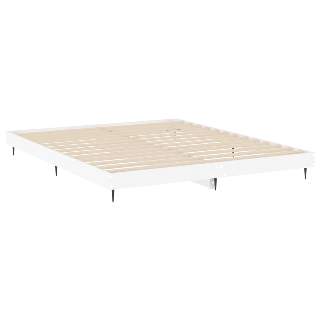 Stijlvol en duurzaam bedframe wit bewerkt hout - 160x200 cm voor een harmonieuze slaapkamer Bedden & bedframes | Creëer jouw Trendy Thuis | Gratis bezorgd & Retour | Trendy.nl