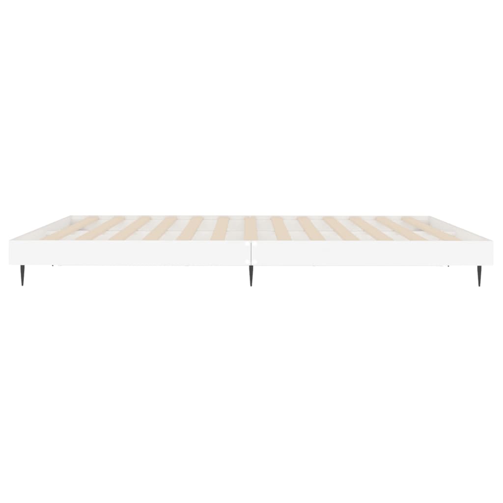 Stijlvol en duurzaam bedframe wit bewerkt hout - 160x200 cm voor een harmonieuze slaapkamer Bedden & bedframes | Creëer jouw Trendy Thuis | Gratis bezorgd & Retour | Trendy.nl