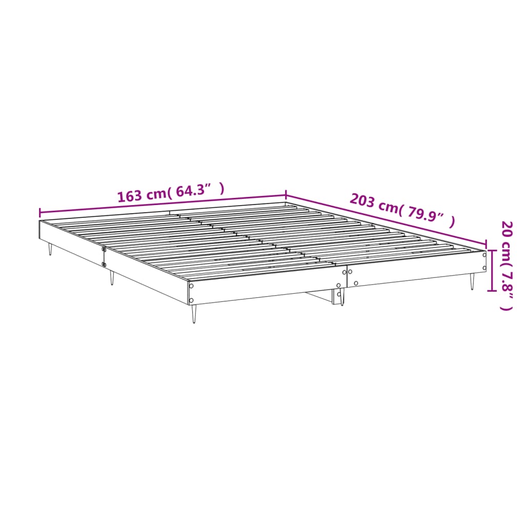 Stijlvol en duurzaam bedframe wit bewerkt hout - 160x200 cm voor een harmonieuze slaapkamer Bedden & bedframes | Creëer jouw Trendy Thuis | Gratis bezorgd & Retour | Trendy.nl