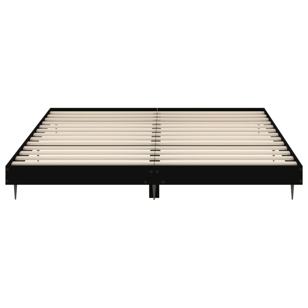 Modern bedframe van zwart bewerkt hout - 160x200 cm - Ontdek het stijlvolle en duurzame bedframe voor een goede nachtrust Bedden & bedframes | Creëer jouw Trendy Thuis | Gratis bezorgd & Retour | Trendy.nl