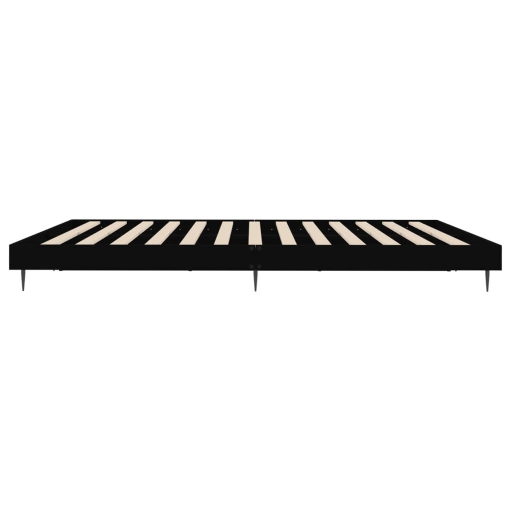 Modern bedframe van zwart bewerkt hout - 160x200 cm - Ontdek het stijlvolle en duurzame bedframe voor een goede nachtrust Bedden & bedframes | Creëer jouw Trendy Thuis | Gratis bezorgd & Retour | Trendy.nl