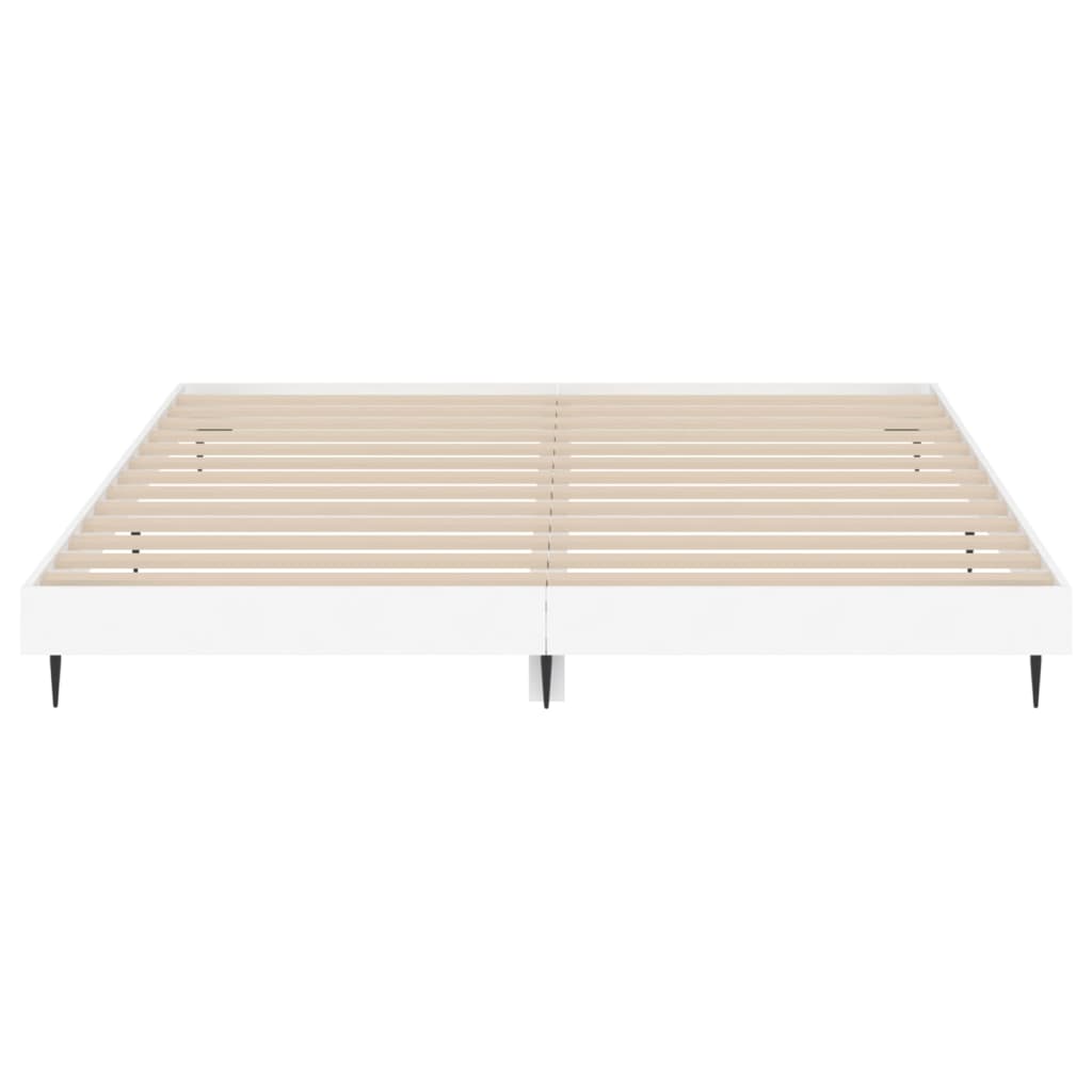 Bedframe bewerkt hout wit 140x200 cm Bedden & bedframes | Creëer jouw Trendy Thuis | Gratis bezorgd & Retour | Trendy.nl