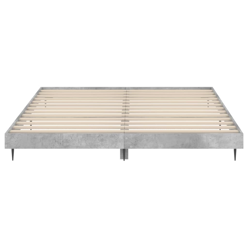 Bedframe bewerkt hout betongrijs 140x200 cm Bedden & bedframes | Creëer jouw Trendy Thuis | Gratis bezorgd & Retour | Trendy.nl