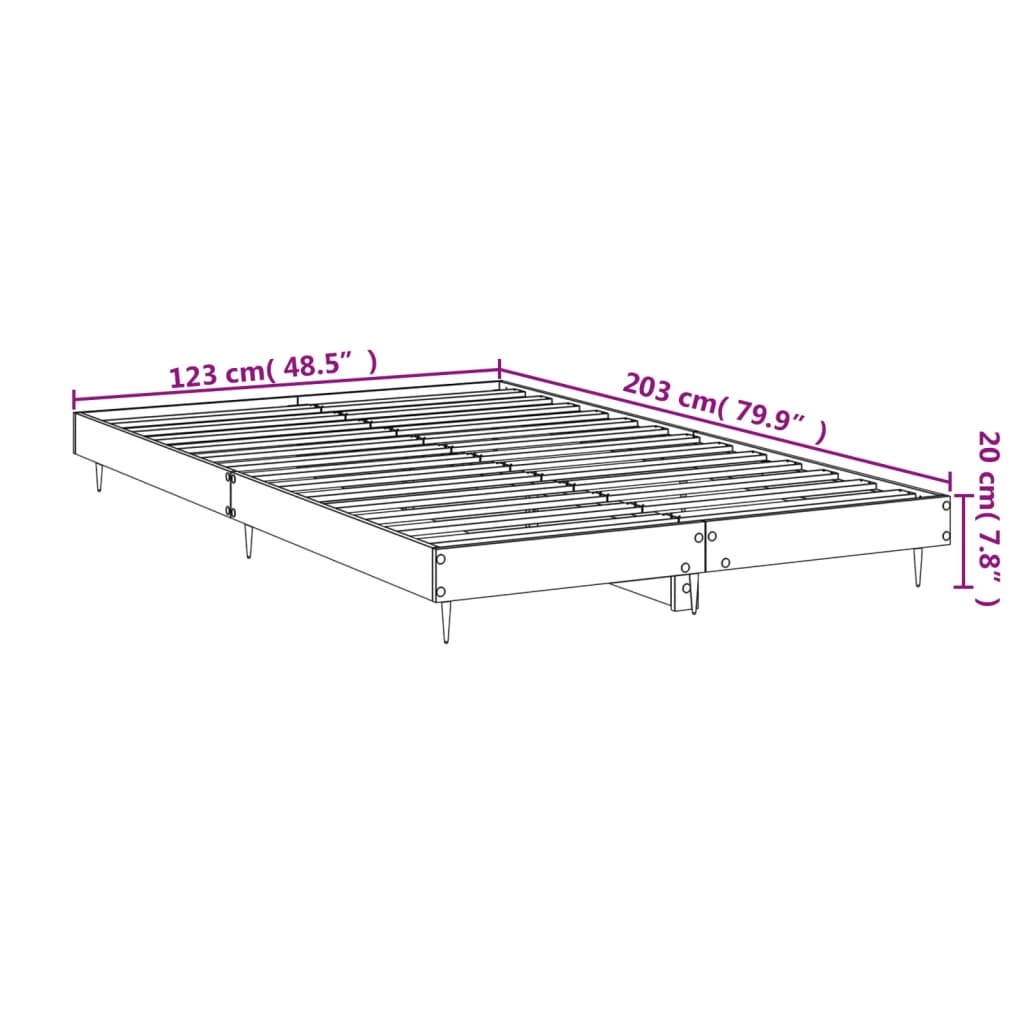 Bedframe bewerkt hout hoogglans wit 120x200 cm Bedden & bedframes | Creëer jouw Trendy Thuis | Gratis bezorgd & Retour | Trendy.nl