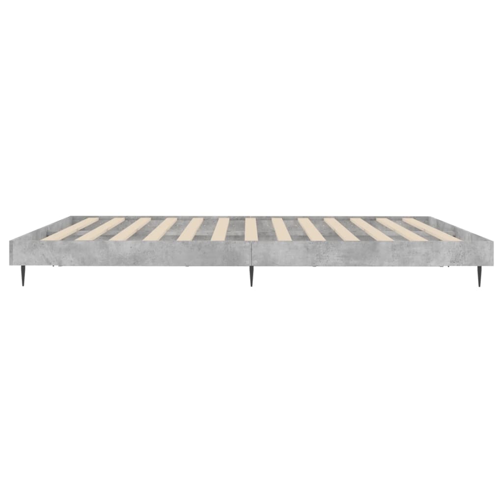 Bedframe bewerkt hout betongrijs 120x200 cm Bedden & bedframes | Creëer jouw Trendy Thuis | Gratis bezorgd & Retour | Trendy.nl