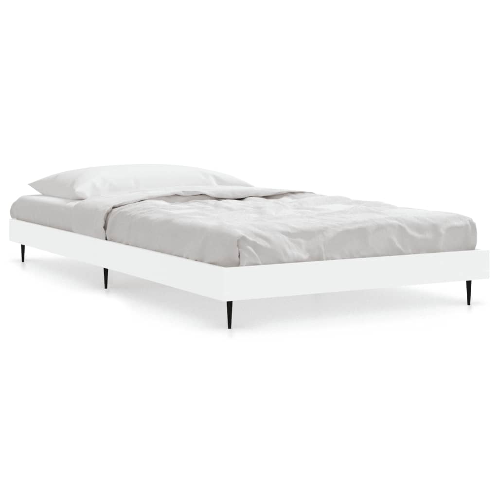 Bedframe bewerkt hout wit 100x200 cm Bedden & bedframes | Creëer jouw Trendy Thuis | Gratis bezorgd & Retour | Trendy.nl