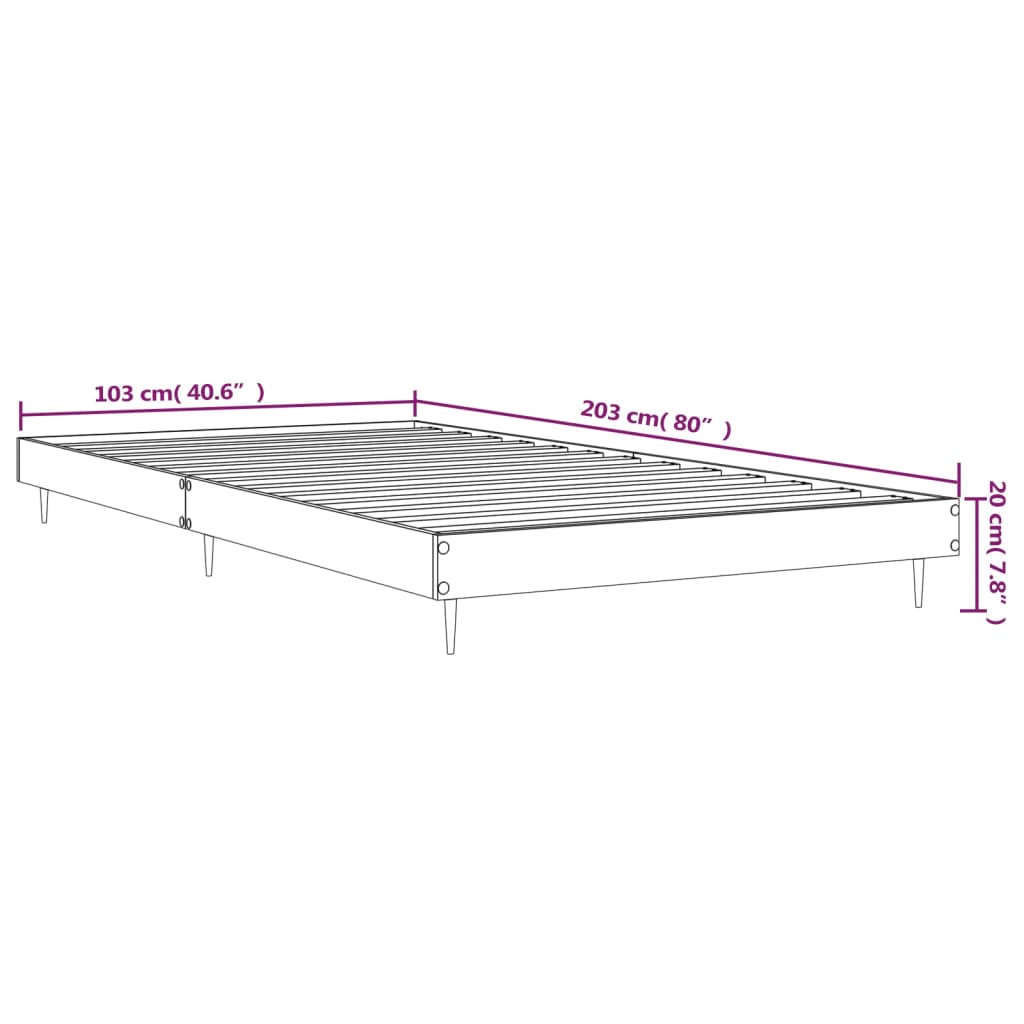 Bedframe bewerkt hout wit 100x200 cm Bedden & bedframes | Creëer jouw Trendy Thuis | Gratis bezorgd & Retour | Trendy.nl