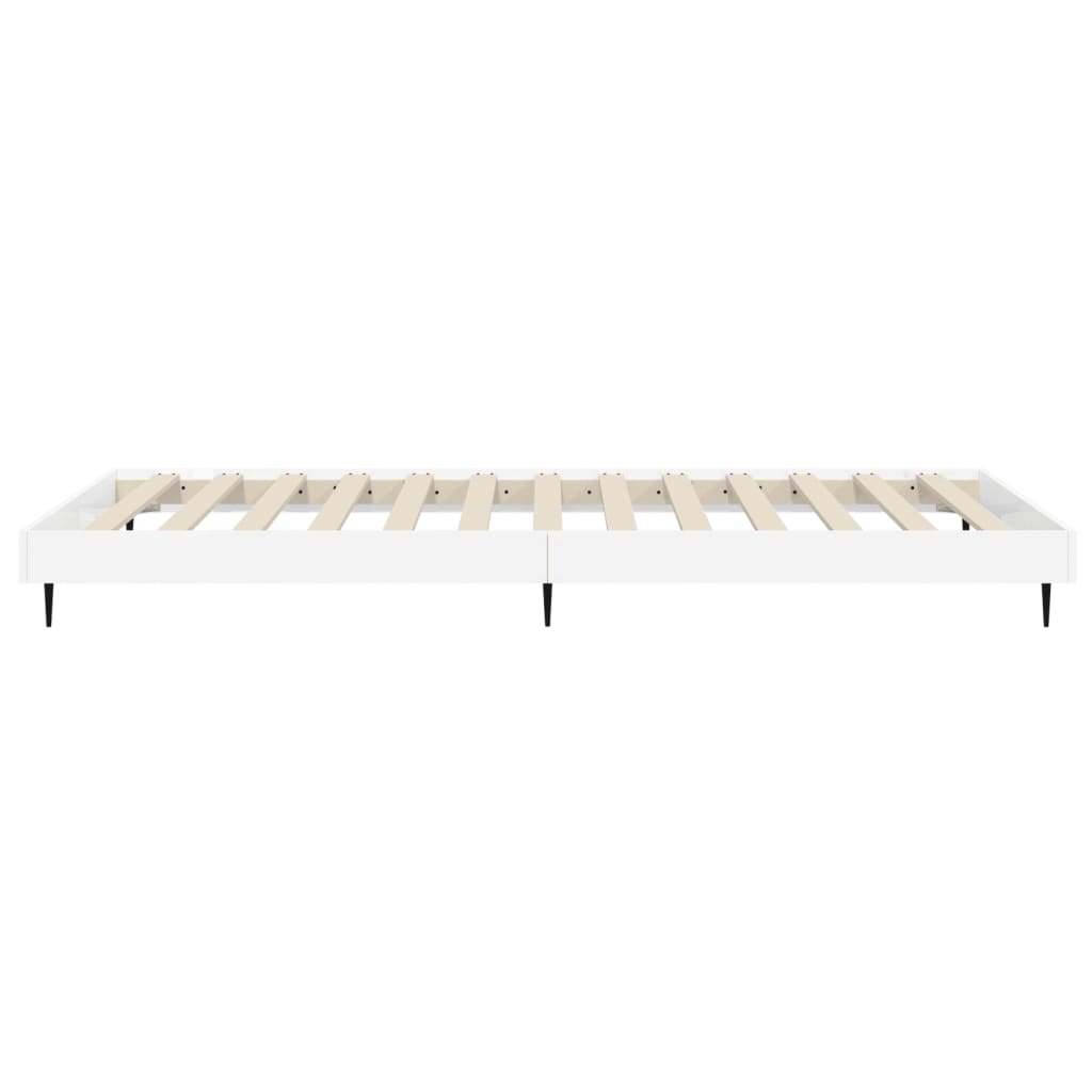 Bedframe bewerkt hout hoogglans wit 100x200 cm Bedden & bedframes | Creëer jouw Trendy Thuis | Gratis bezorgd & Retour | Trendy.nl