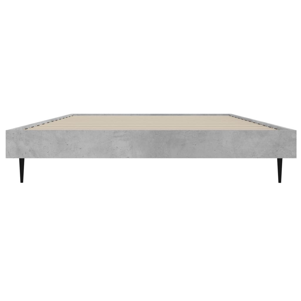 Bedframe bewerkt hout betongrijs 100x200 cm Bedden & bedframes | Creëer jouw Trendy Thuis | Gratis bezorgd & Retour | Trendy.nl