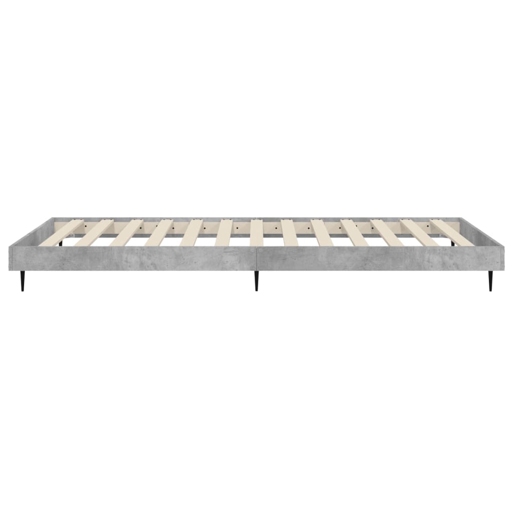 Bedframe bewerkt hout betongrijs 100x200 cm Bedden & bedframes | Creëer jouw Trendy Thuis | Gratis bezorgd & Retour | Trendy.nl