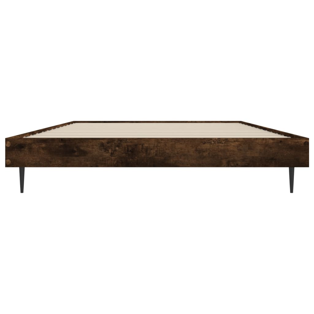 Bedframe bewerkt hout gerookt eikenkleurig 100x200 cm Bedden & bedframes | Creëer jouw Trendy Thuis | Gratis bezorgd & Retour | Trendy.nl