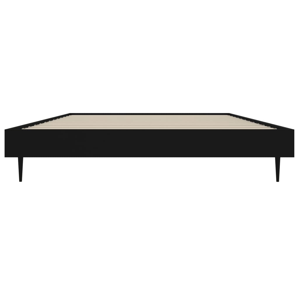Bedframe bewerkt hout zwart 90x200 cm Bedden & bedframes | Creëer jouw Trendy Thuis | Gratis bezorgd & Retour | Trendy.nl