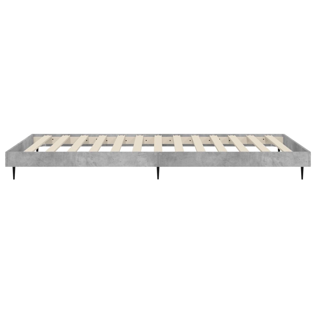 Bedframe bewerkt hout betongrijs 90x190 cm Bedden & bedframes | Creëer jouw Trendy Thuis | Gratis bezorgd & Retour | Trendy.nl