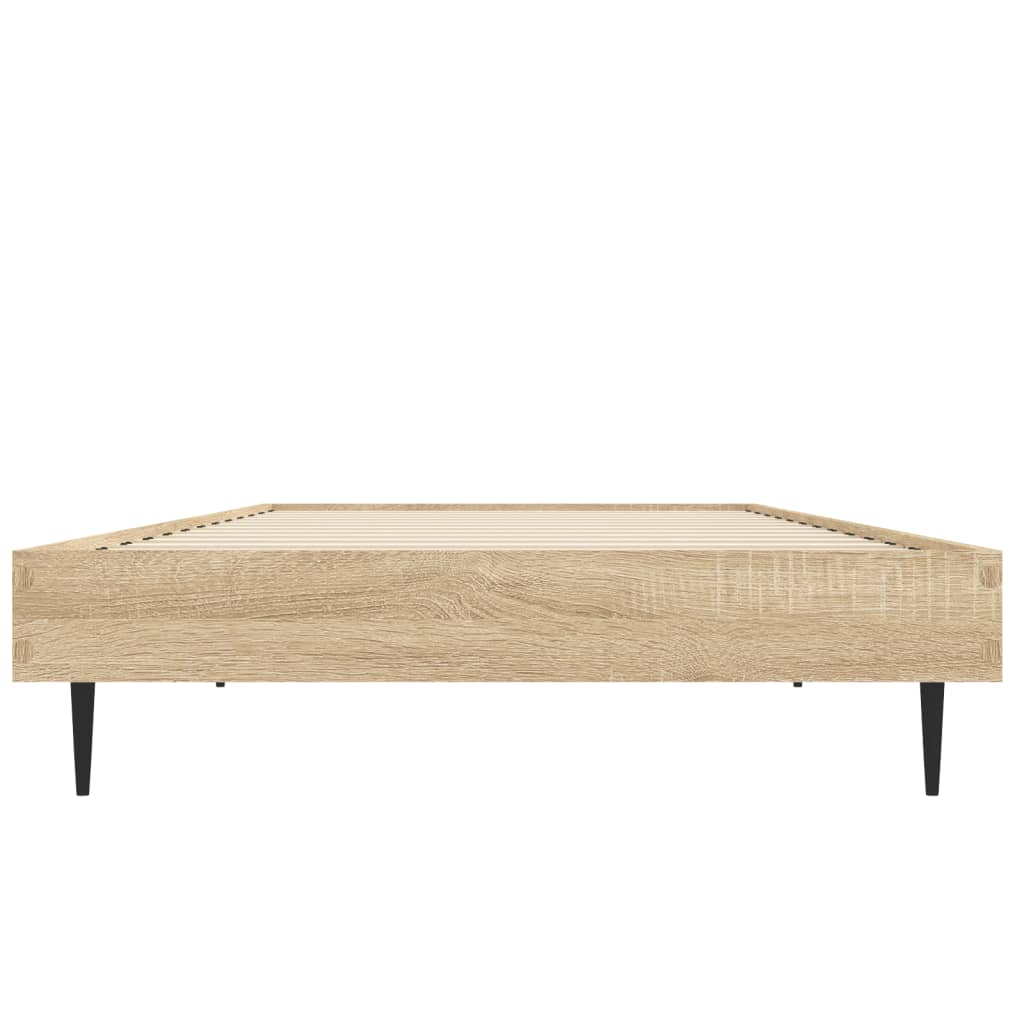 Bedframe bewerkt hout sonoma eikenkleurig 75x190 cm Bedden & bedframes | Creëer jouw Trendy Thuis | Gratis bezorgd & Retour | Trendy.nl