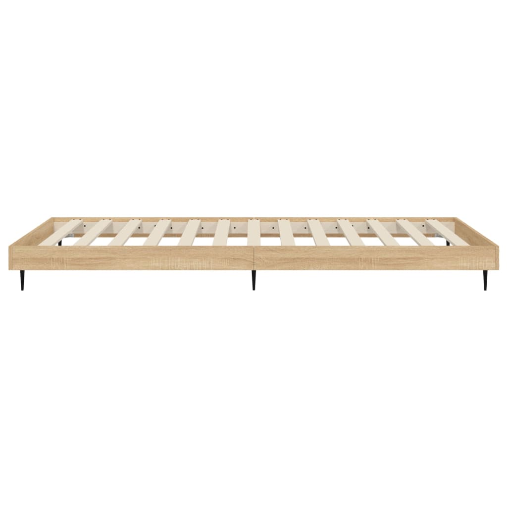 Bedframe bewerkt hout sonoma eikenkleurig 75x190 cm Bedden & bedframes | Creëer jouw Trendy Thuis | Gratis bezorgd & Retour | Trendy.nl