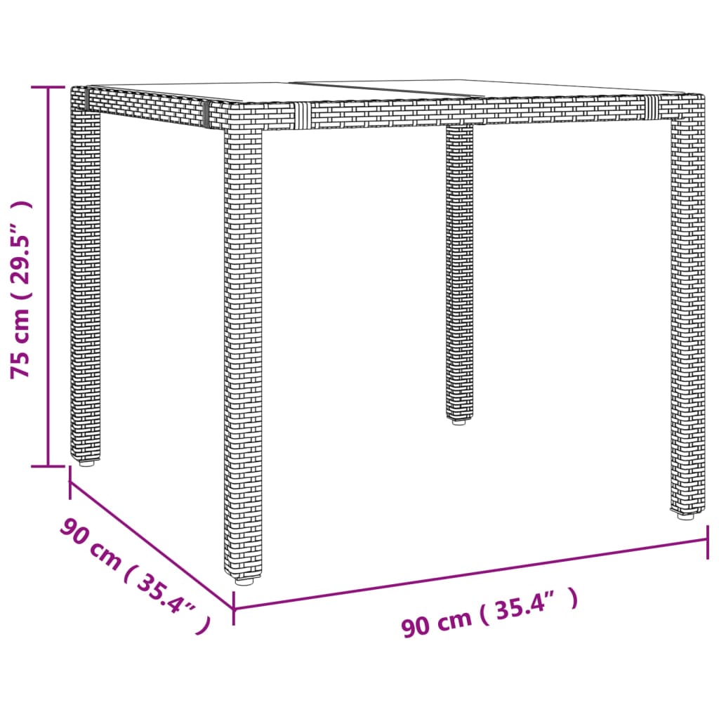 3-delige Tuinset met kussens poly rattan beige Tuinsets | Creëer jouw Trendy Thuis | Gratis bezorgd & Retour | Trendy.nl