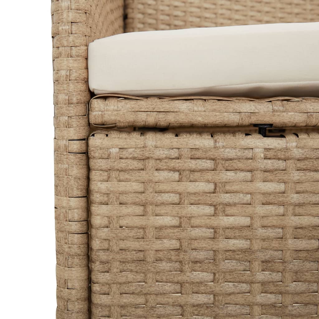 7-delige Tuinset met kussens poly rattan beige Tuinsets | Creëer jouw Trendy Thuis | Gratis bezorgd & Retour | Trendy.nl