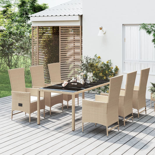 7-delige Tuinset met kussens poly rattan beige Tuinsets | Creëer jouw Trendy Thuis | Gratis bezorgd & Retour | Trendy.nl