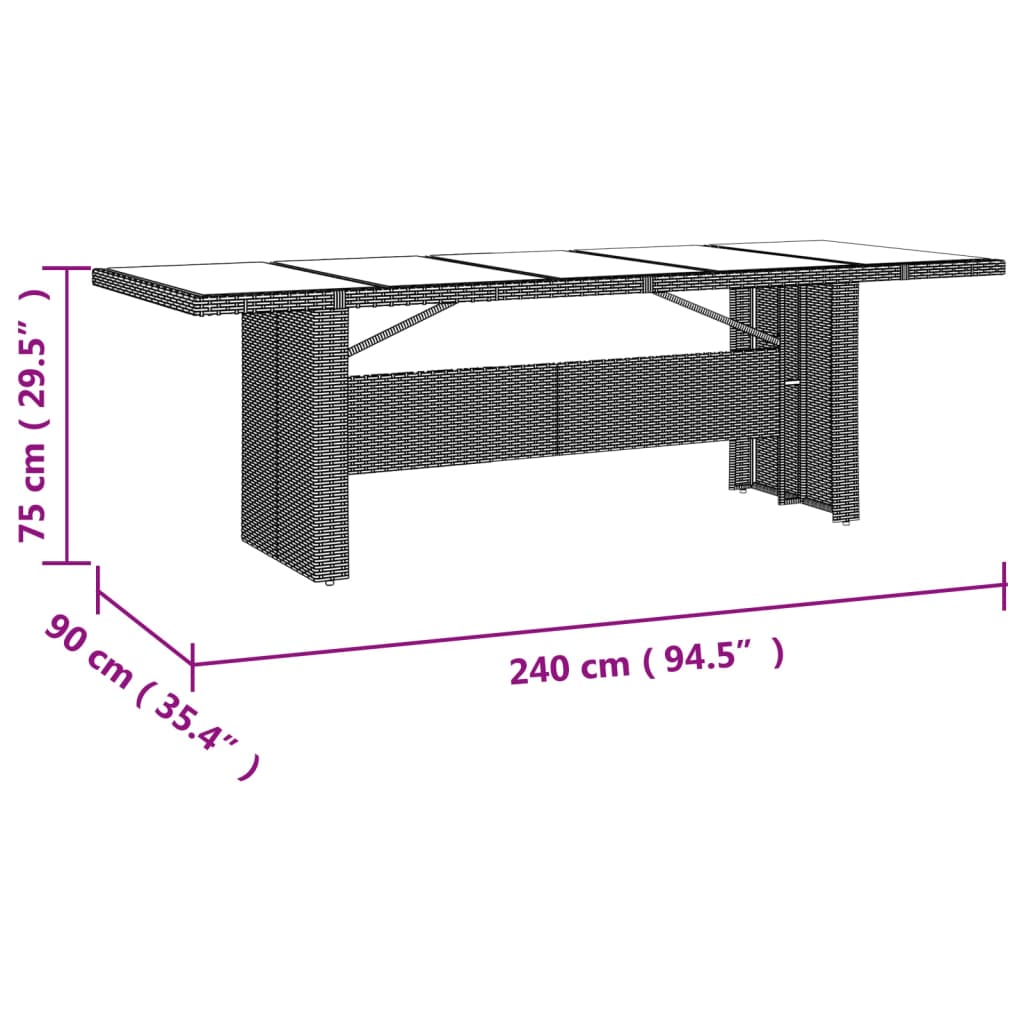 11-delige Tuinset met kussens poly rattan beige Tuinsets | Creëer jouw Trendy Thuis | Gratis bezorgd & Retour | Trendy.nl