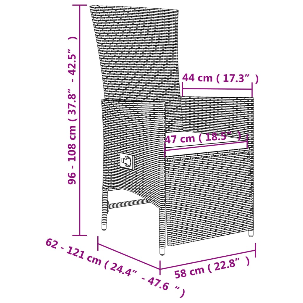 5-delige Tuinset met kussens poly rattan beige Tuinsets | Creëer jouw Trendy Thuis | Gratis bezorgd & Retour | Trendy.nl